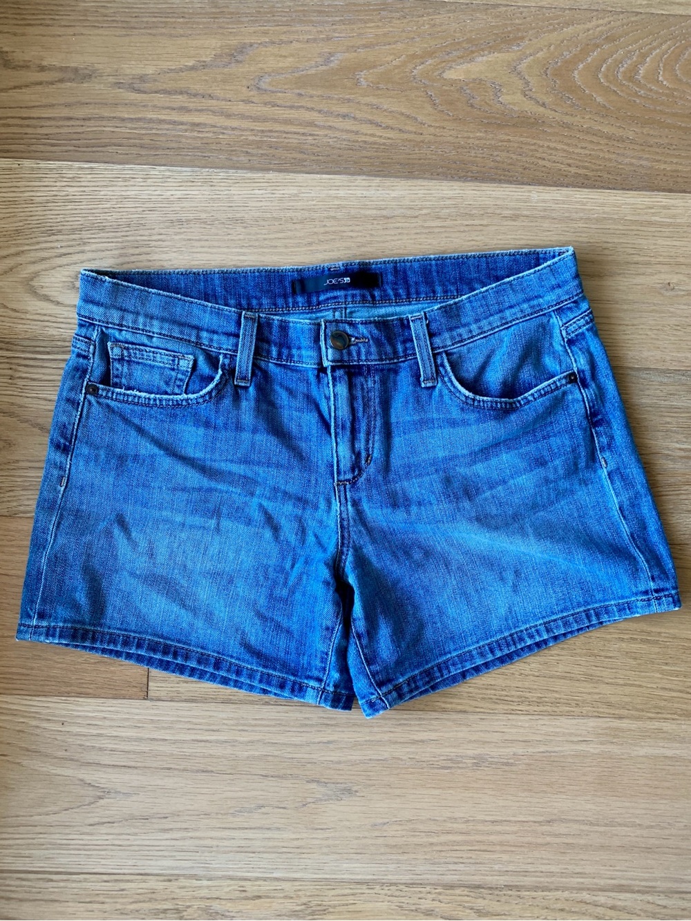 Joe's Jeans Blue Denim Low-Rise Jean Shorts